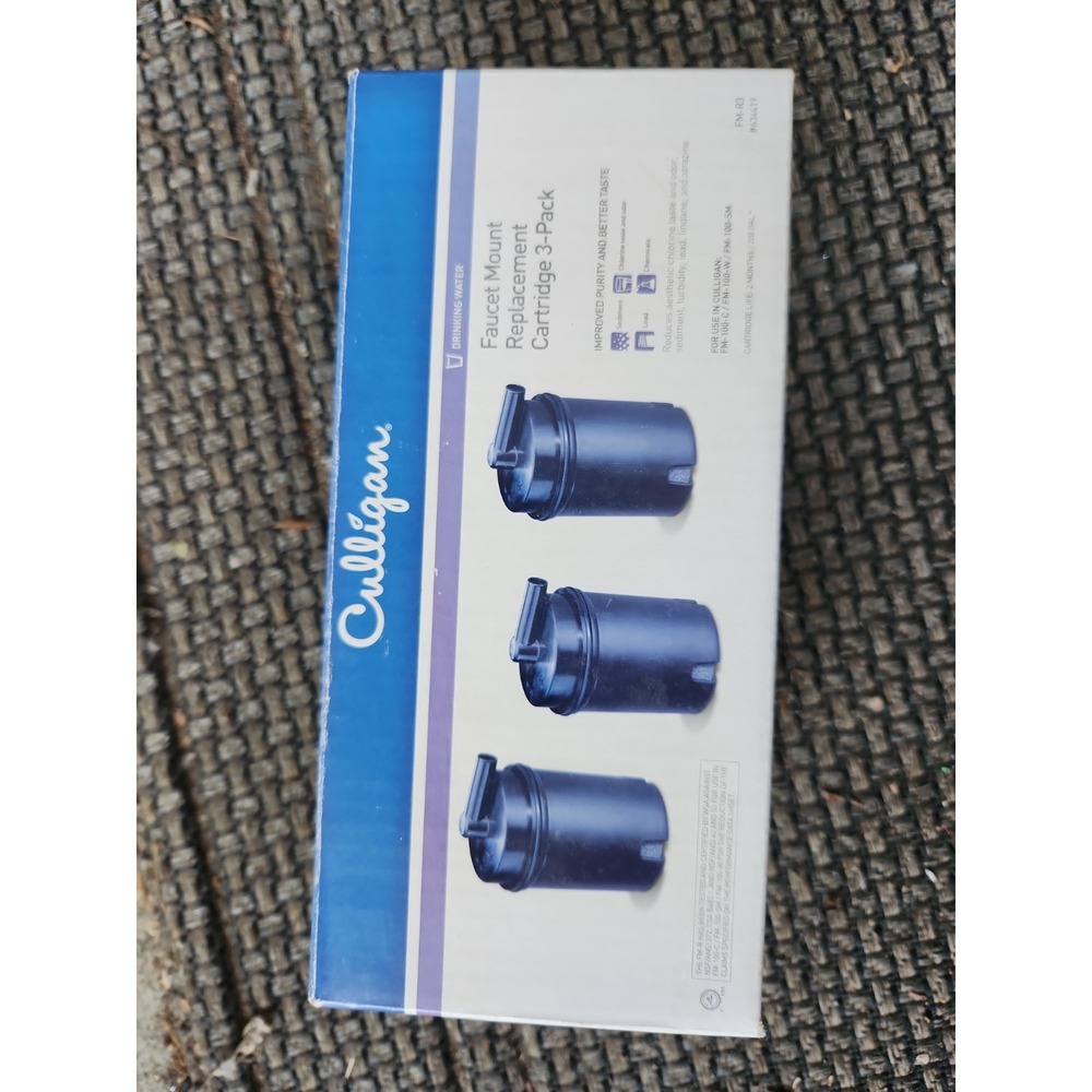 Culligan FM-R Faucet Mount Replacement Cartridge 3 Pack FM-100-C FM-100-W-Sealed